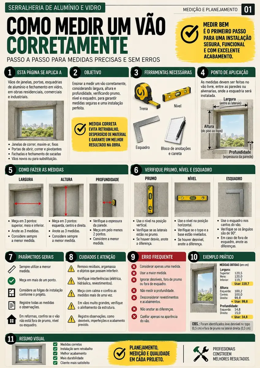 Como medir o vão corretamente